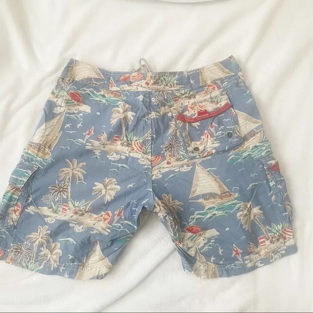 J Crew swimwear Hawaiian swim shorts beach size 36 mens